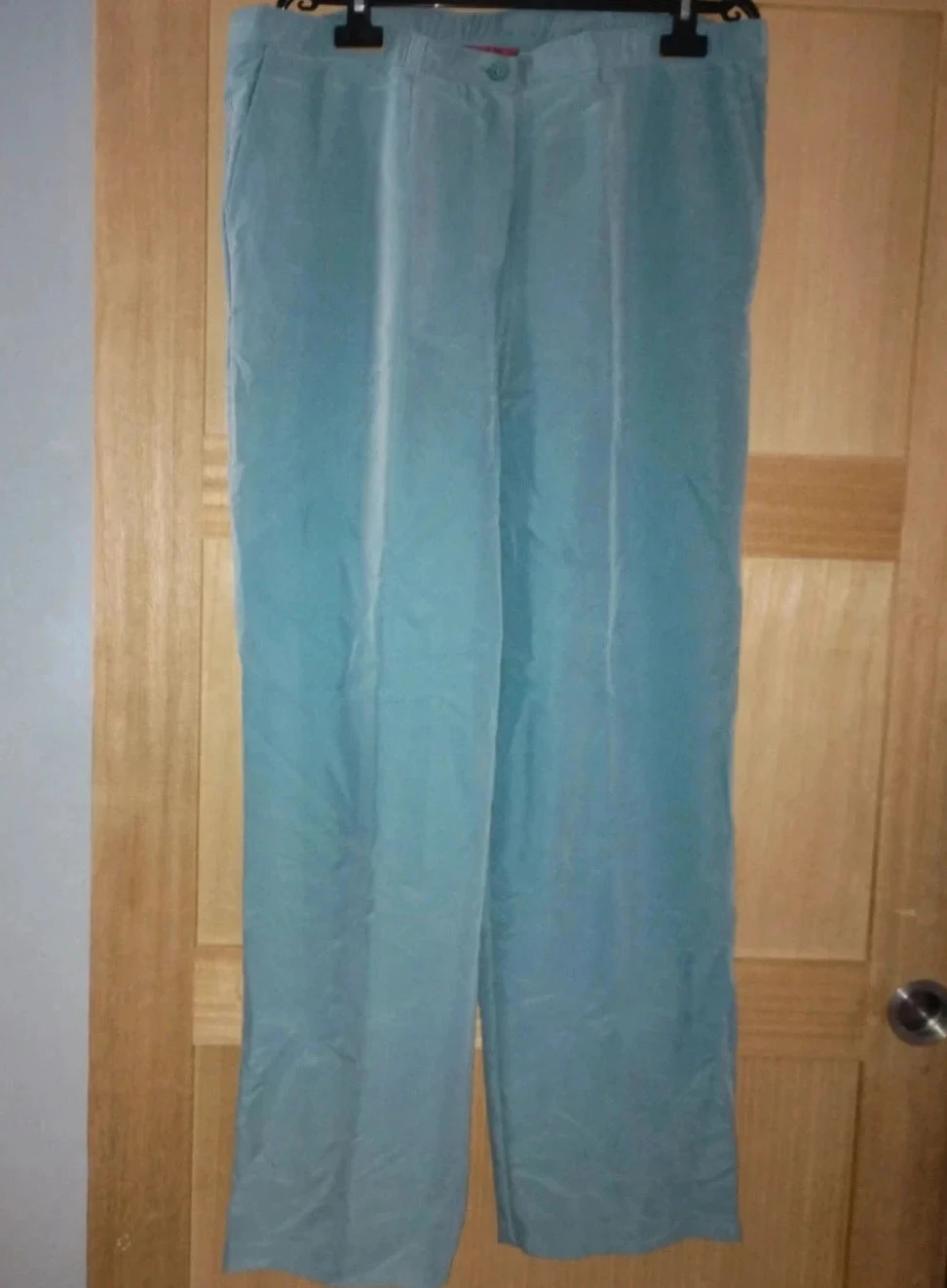 Pantalon souple, jambes larges turquoise,La maison du jersey T48